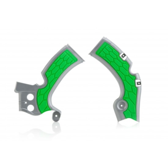 Προστατευτικό πλαισίου X-GRIP για Kawasaki KX 450 F χρώμα - Ασημί/Πράσινο 2009-2018