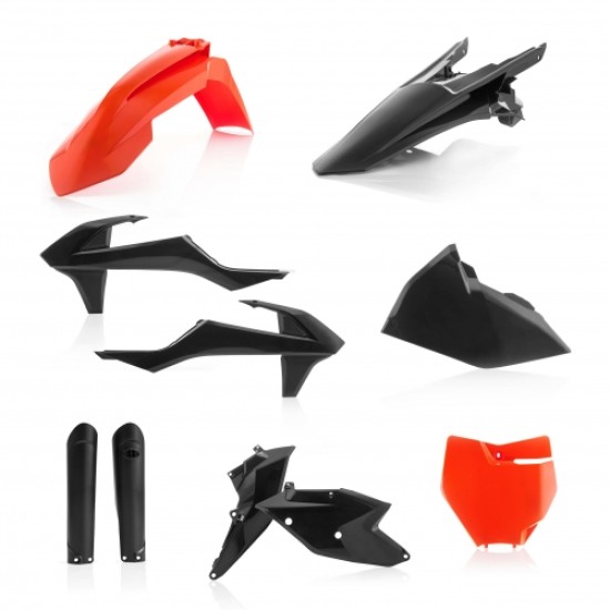 KIT πλαστικών (full) για KTM KTM SX 125 χρώμα - Μαύρο/Πορτοκαλί (2016-2018)