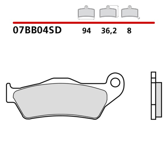 Τακάκια Brembo για KTM EXC 125 (1999-2016) εμπρός standard 