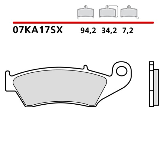 Τακάκια Brembo για KAWASAKI KX-F 450 (2006-2023) εμπρός racing 