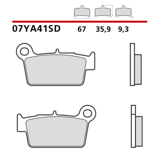 Τακάκια Brembo για SUZUKI RM-Z 450 (2005-2023) πίσω standard 