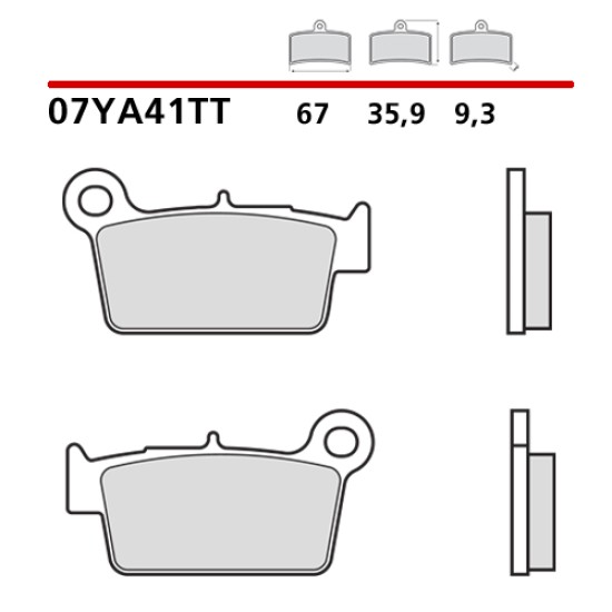 Τακάκια Brembo για BETA RR 480 (2015-2023) πίσω ceramic 