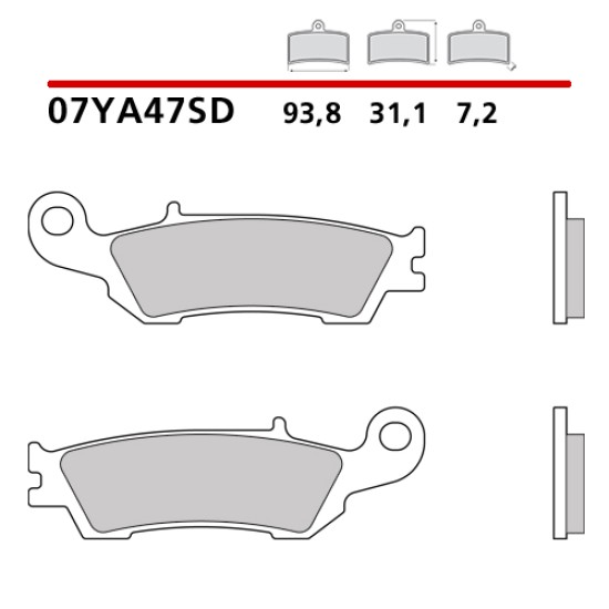 Τακάκια Brembo για YAMAHA YZ 250 (2008-2023) εμπρός standard 