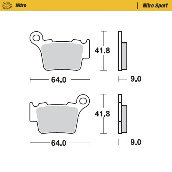 Τακάκια Moto Master για GasGas EC 250 (2021-2023) πίσω nitro 