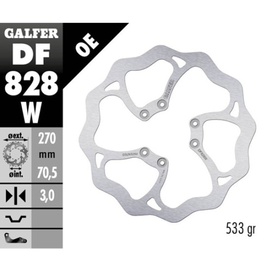 Δισκόπλακα Galfer Wave TM EN/MX 300 (2004-2018) Εμπρός