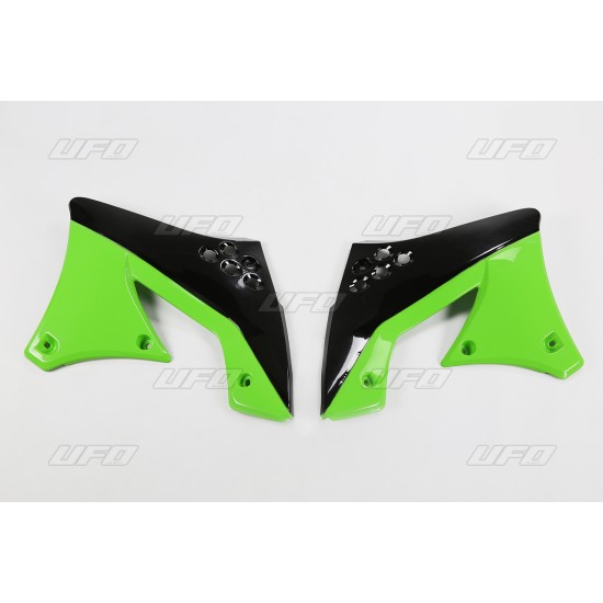 Πλαστικά ψυγείων για Kawasaki KX 250 F (2010-2011) μαύρο & πράσινο*