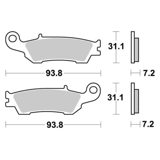 Τακάκια WRP Yamaha WR 450 F (2016-2022) εμπρός standard